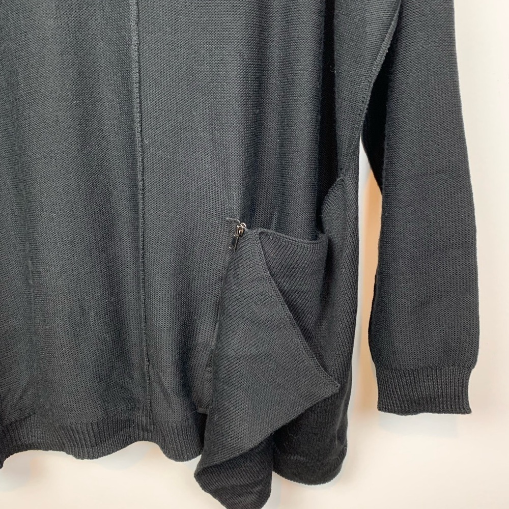 Crea Concept Sweater Asymmetrical Black Size 40 Wool Blend Turtleneck Oversized - Picture 2 of 15